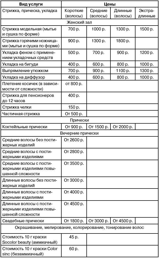 Салон красоты. От бизнес-плана до реального дохода